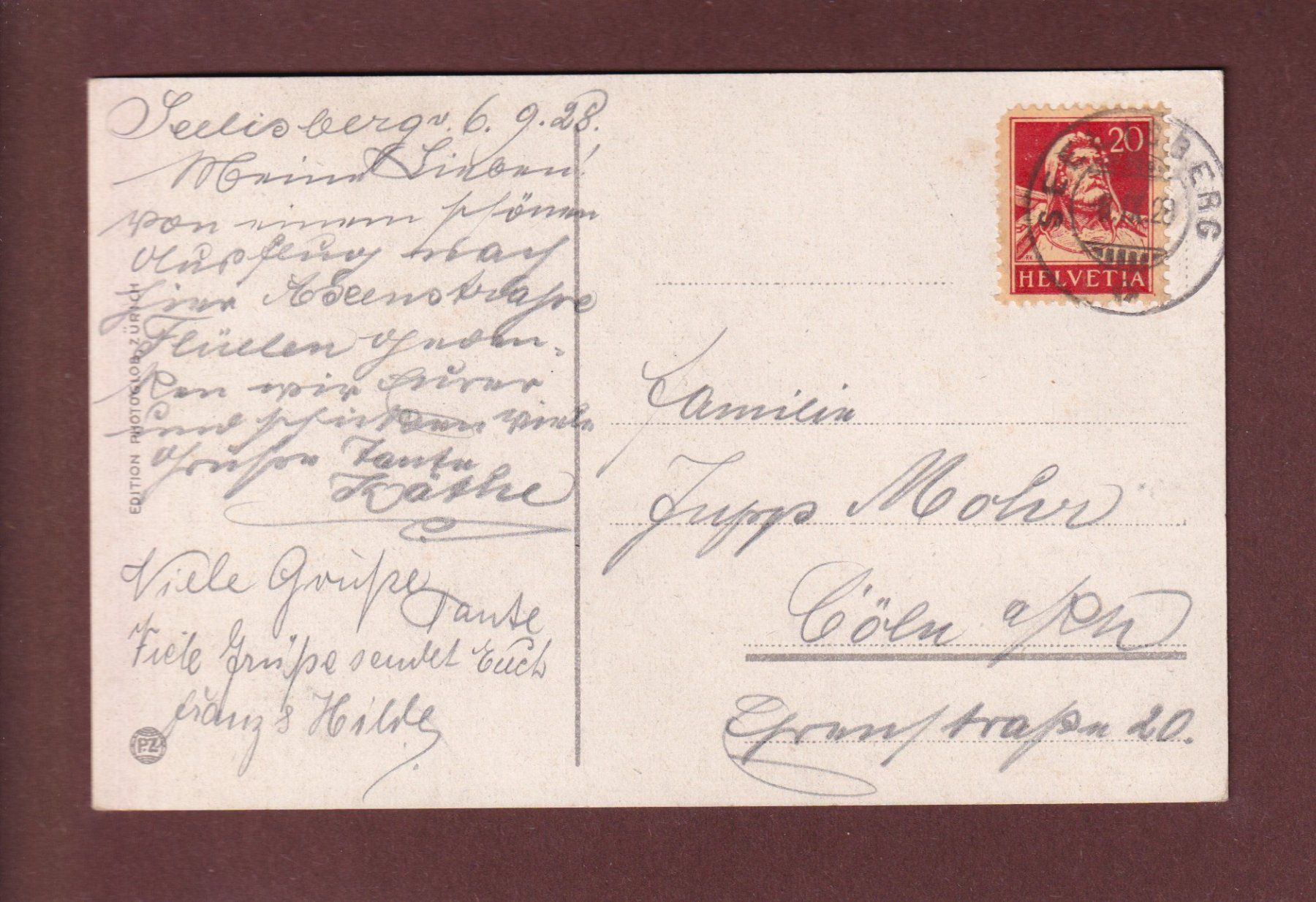 Cartoline postali: SEELISBERG - 1928 – Usato da Pully venduto da nicecards-shop 1