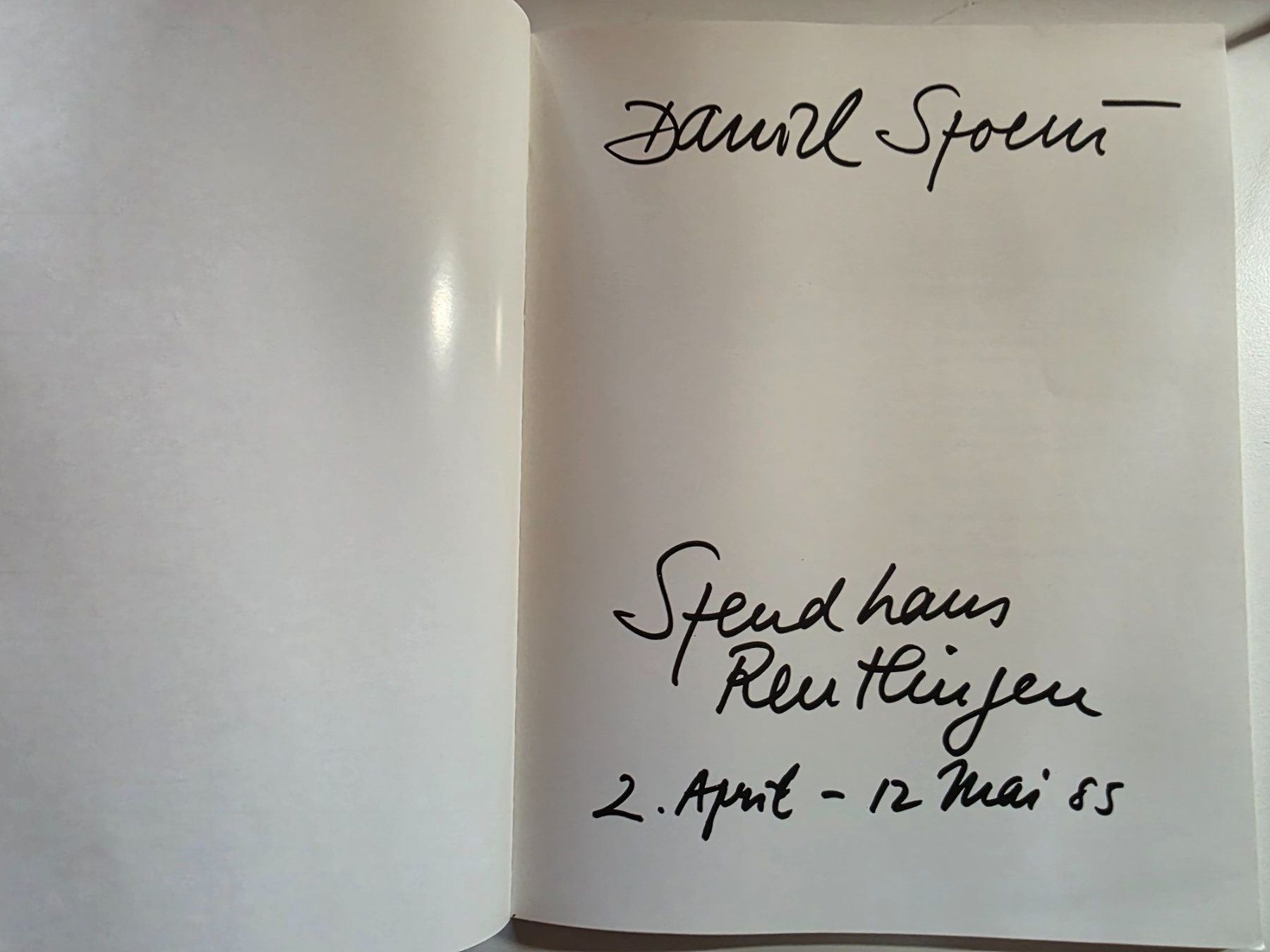 Bücher: Daniel Spoerri - Spendhaus Reutlingen 1984 – Gebraucht aus Walterswil BE von Lonitti 3