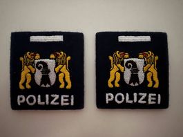 1 Paar alte Patten Gefreiter Kantonspolizei Basel-Stadt