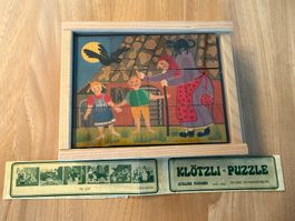 Klötzli Puzzle/Würfelpuzzle Atelier Fischer 12 Teile
