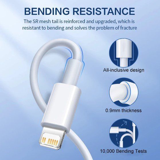 Cavi: iPhone iPad iPod 20W Lightning zu USB Ladekabel + Daten 2m – Nuovo e nell'imballaggio originale da Rorschacherberg venduto da elektrofreak 2