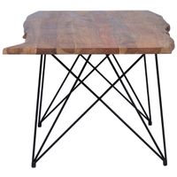 Massiver Esstisch aus Akazienholz mit Baumkante 180 x 90