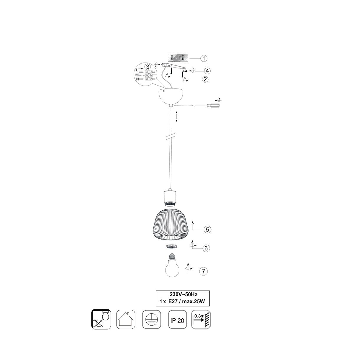 Kronleuchter & Deckenlampen: Pendelleuchte, Glas, Chrom, 22 cm Ø – Neu (gemäss Beschreibung) aus Kreuzlingen von Smart-Light 8