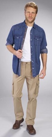 Cargohose mit vielen Taschen, Farbe beige Gr.56