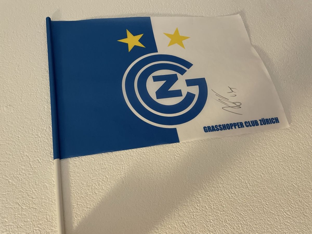 Autografi: Original GC Zürich Flagg mit Autogramm – Usato da Zürich venduto da Hikaru07Japan 1