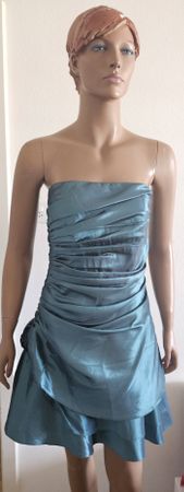 Neues türkises Abendkleid, Gr. 38, schulterfrei