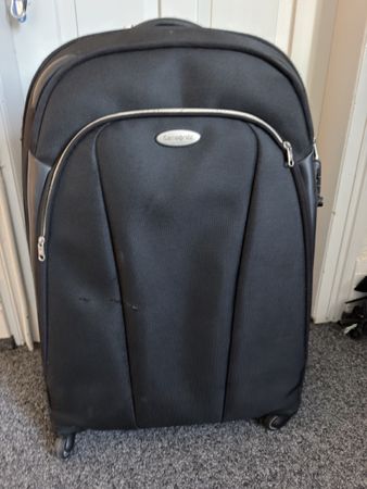 Samsonite Rollkoffer schwarz gebraucht mit Gebrauchsspuren