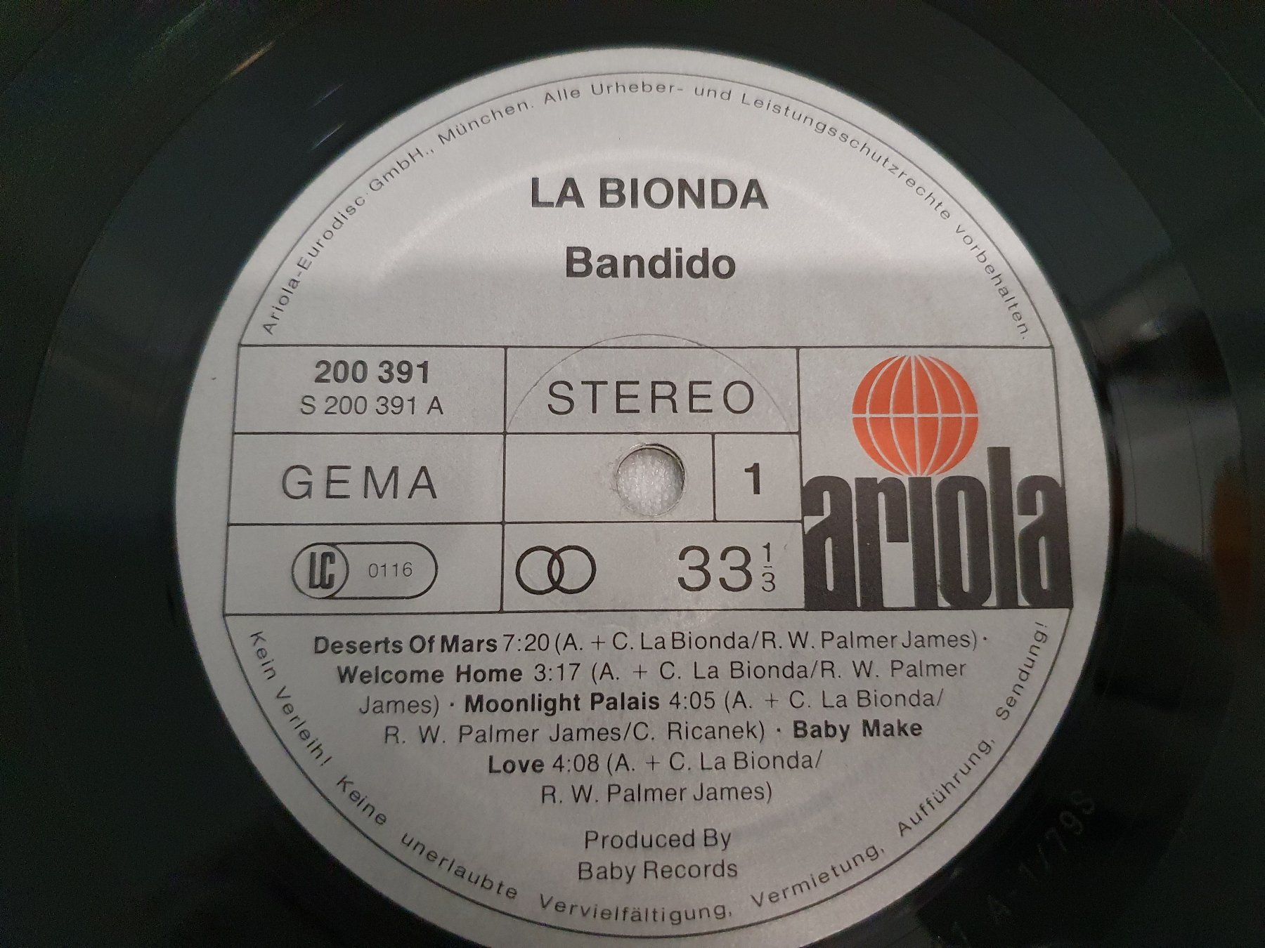 Dischi in vinile: La Bionda – Bandido – Usato da Uster venduto da Vinyl-Leidenschaft 4