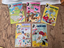 Alte Micky Maus Comics, 3× 1983 1× 1986 1× 1988, Flohmarkt
