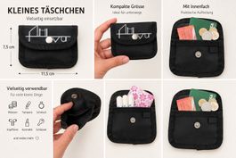 1x Kleines Täschchen – 11,5 × 7,5 cm  kompakt und praktisch