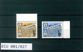 ECUADOR 2 BRIEFMARKEN MUSIK