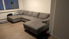 Ecksofa grau Stoff Grösse 300x200cm guter Zustand