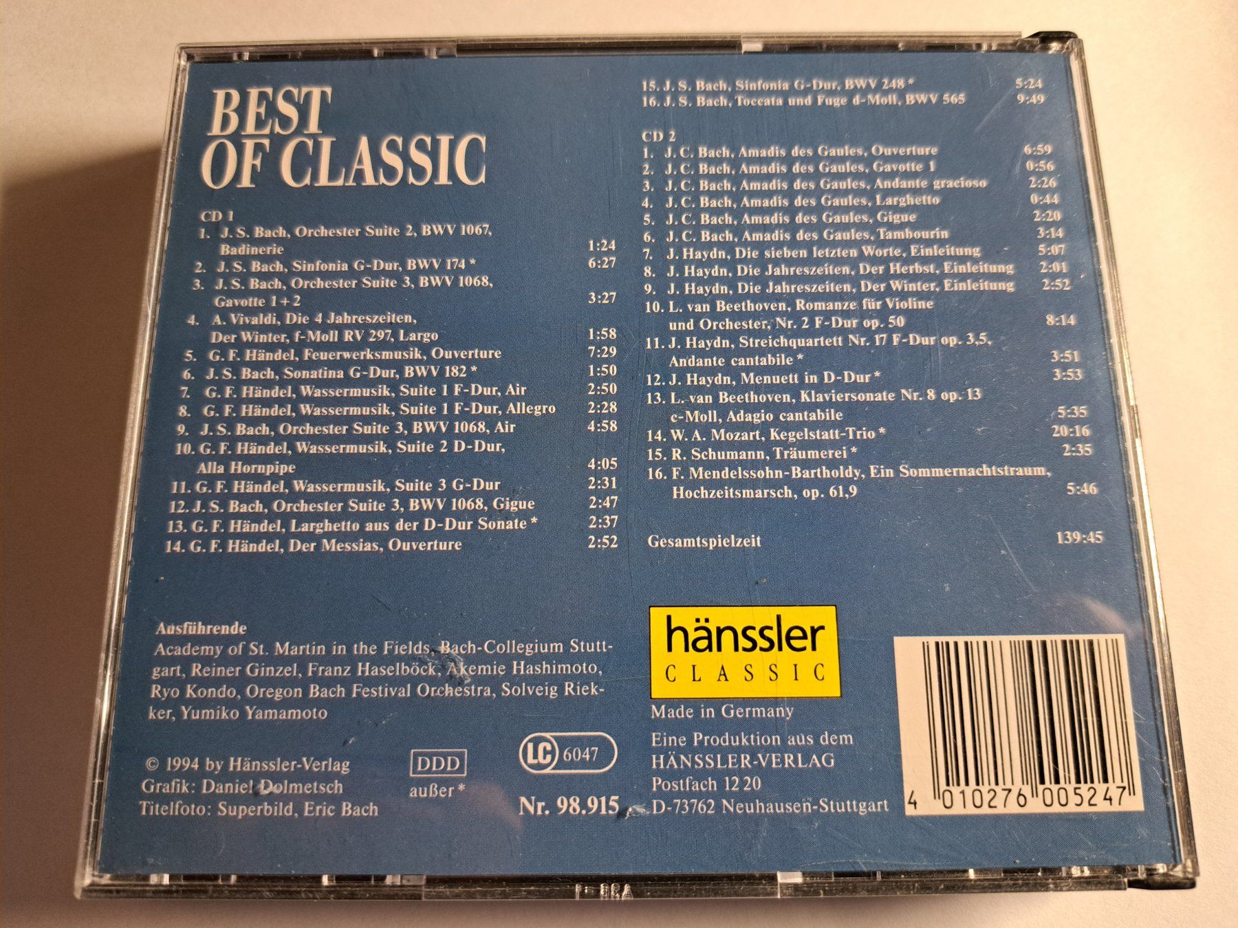CDs: BEST OF CLASSIC  (2 CDs) – Gebraucht aus Wichtrach von LuckyLuke69 1