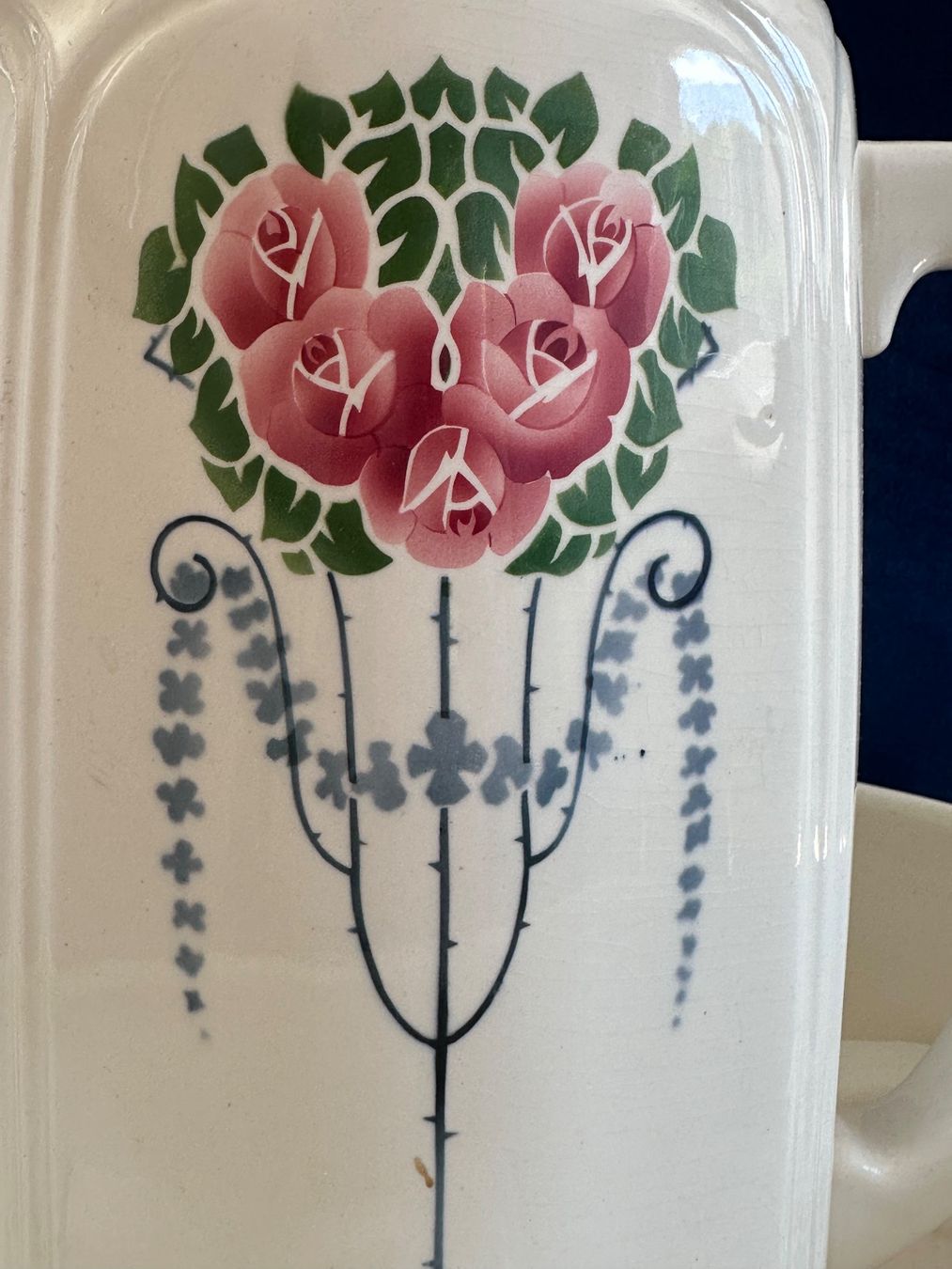 Set di piatti: Antikes Waschschüssel Set mit Rosenmotiv – Usato da Port venduto da Griwa 1