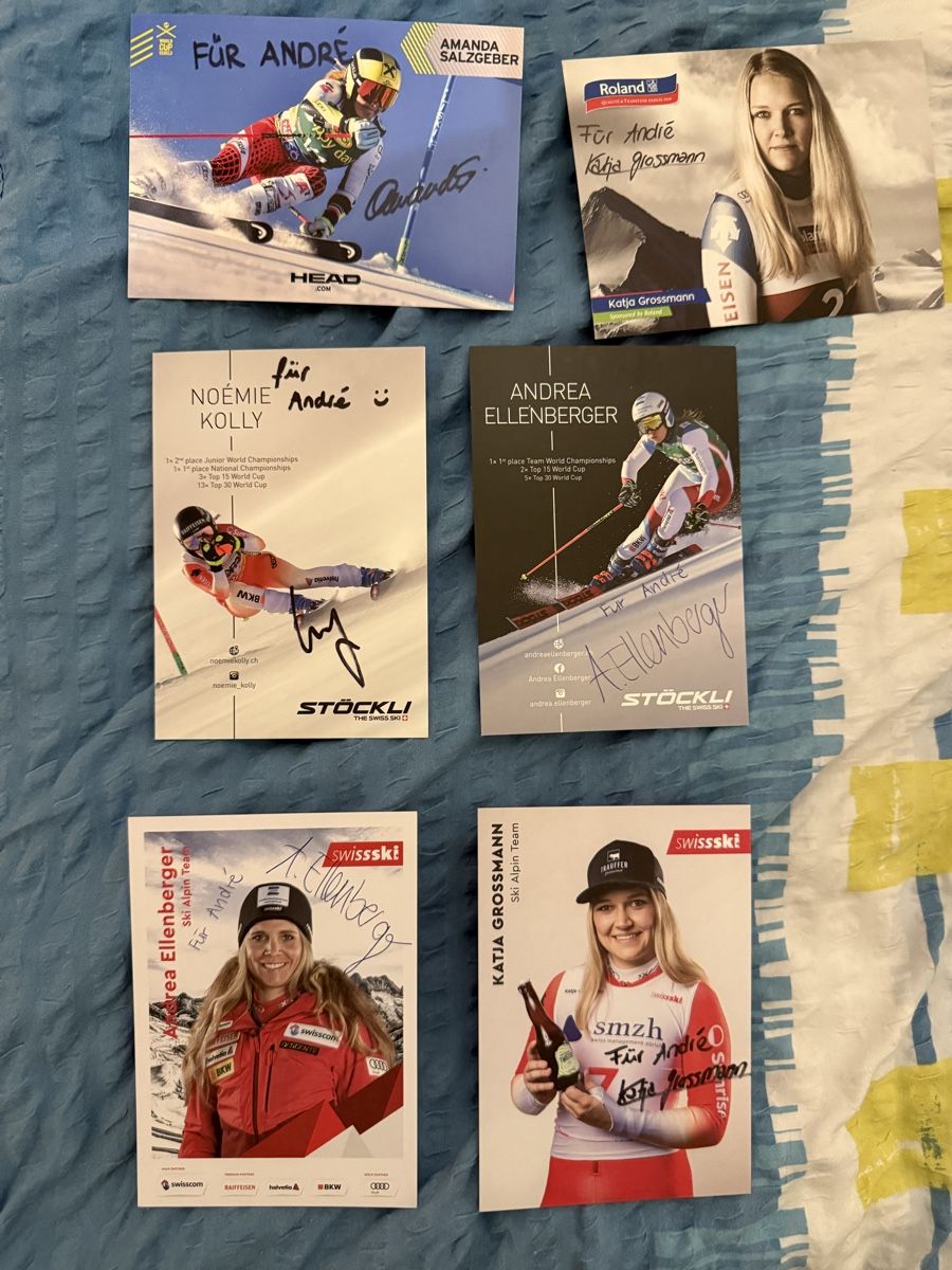 Autographes: Autogrammkarten Ski Alpin mit Original Unterschrift – D'occasion à Rüschlikon par andi_841