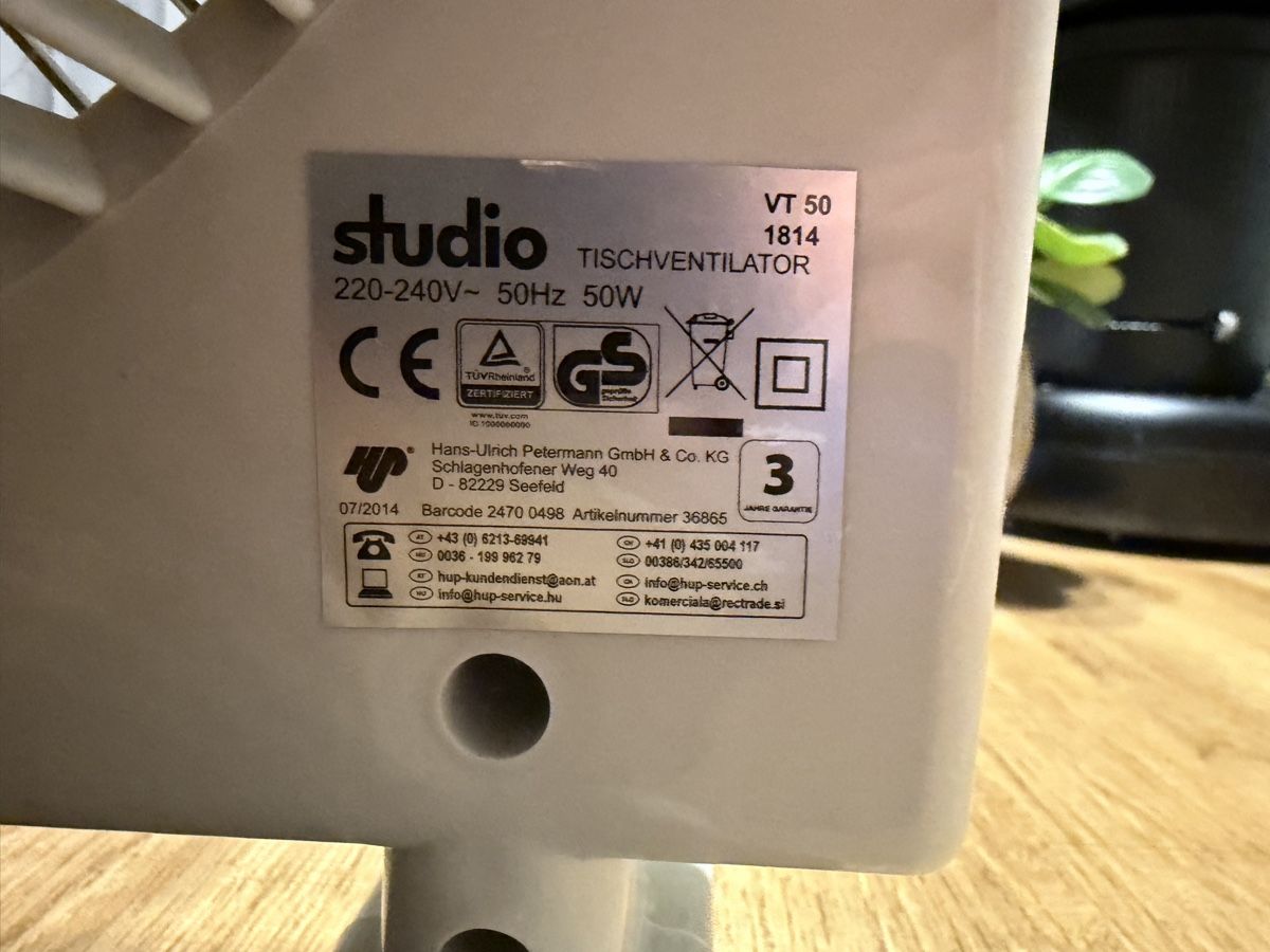 Ventilatori: Tischventilator von Studio – Usato da Embrach venduto da Ahmetili_ 6