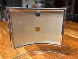 Bilderrahmen Glas gebogen silberfarben