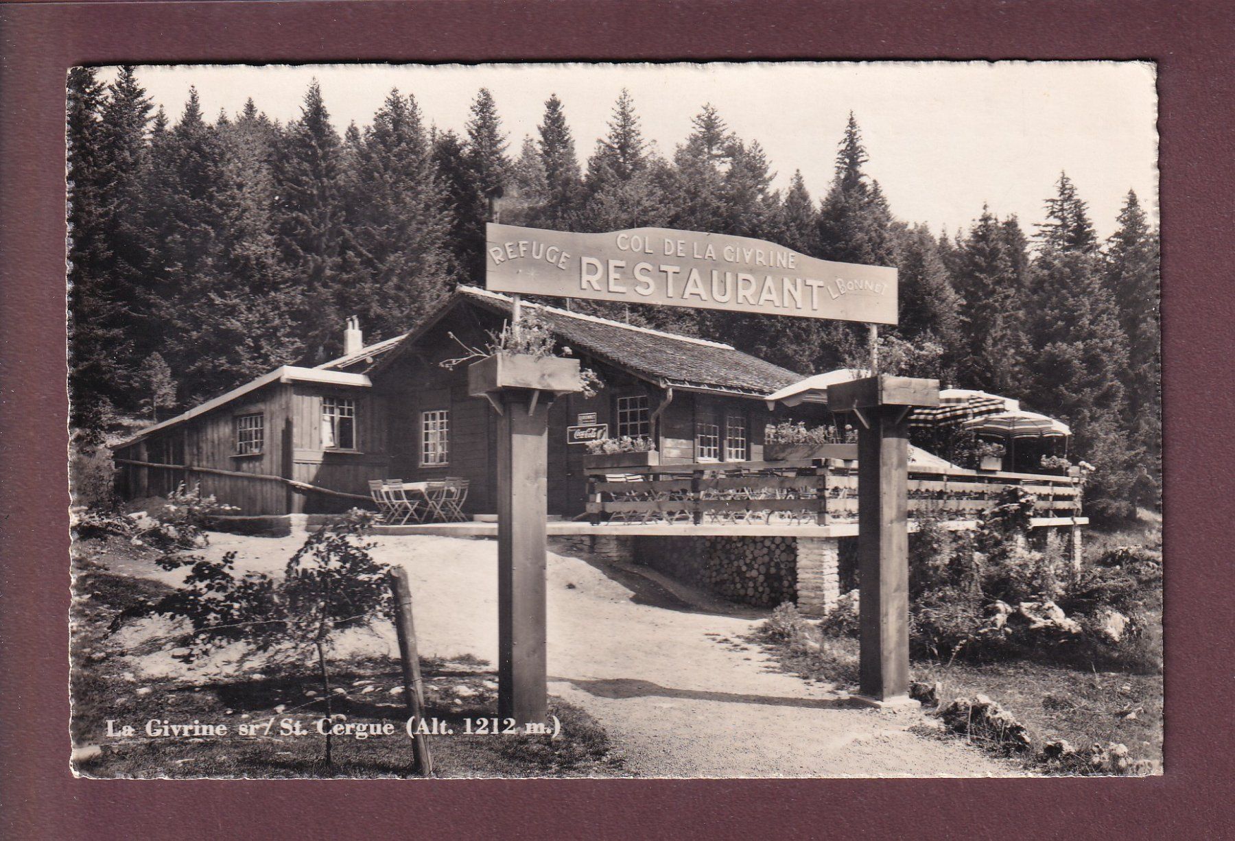 Ansichtskarten: LA GIVRINE sur St. Cergue - Restaurant - 1948 – Gebraucht aus Pully von nicecards