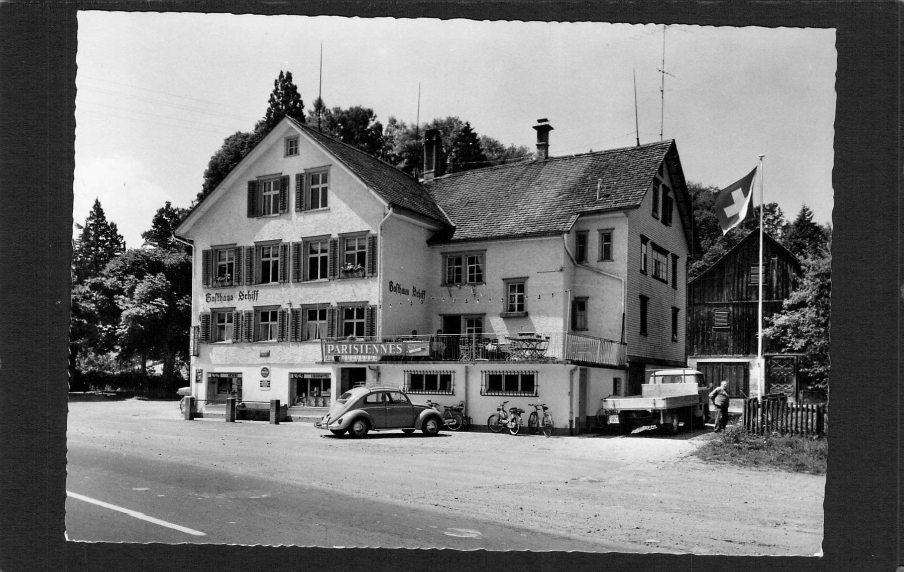 Cartoline postali: -Buriet- Thal SG , Gasthaus Schiff , Oldtimer – Usato da Reichenburg venduto da Pipo-67