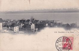 Neuchâtel et les Alpes 1911