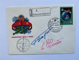Weltraum Sojus T-37 Startbeleg 23.7.80 mit 37 + 35 Crew 4 OU