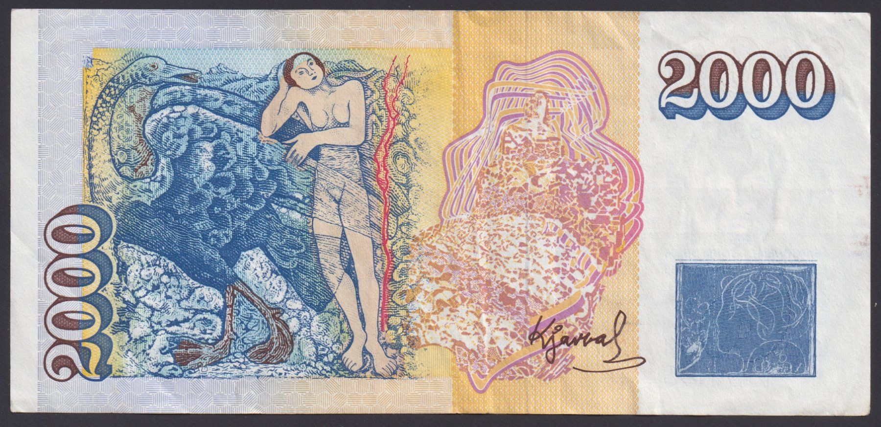 Banknoten: Island 2000 Kronur 1995 – Gebraucht aus Brugg AG von banknoten_muesli 1