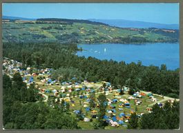 AK color Salavaux VD Lac d Morat,Mt Vully Camping TCS ≈1977 