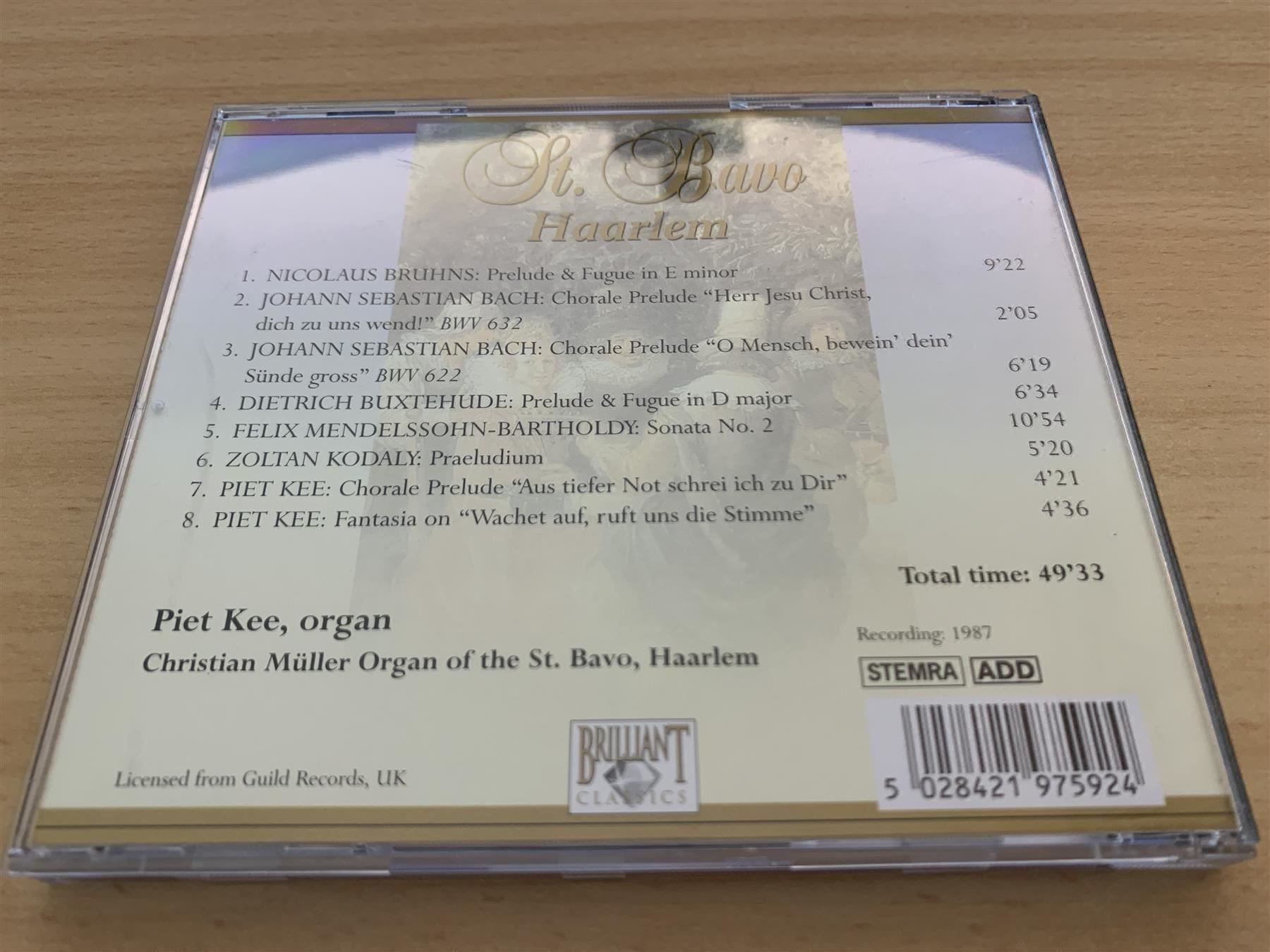 CD: Piet Kee - St. Bavo Haarlem – Usato da Rikon im Tösstal venduto da Alpenmutz 1