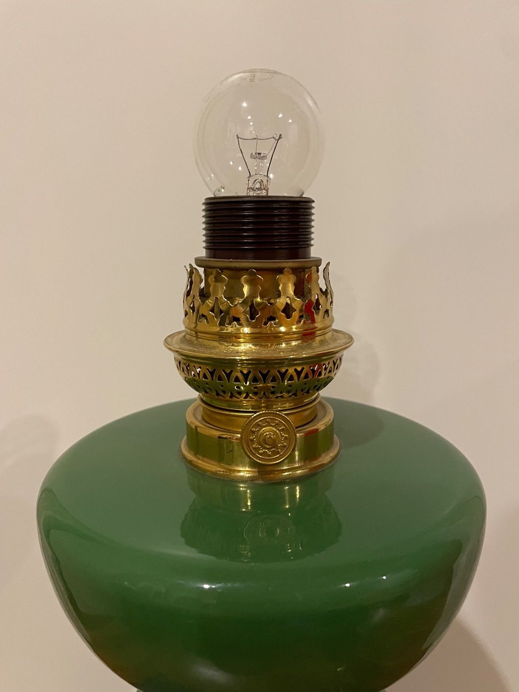 Lampade: Öllampe antik / zu Strom umgebaut – Usato da Rümlang venduto da euqinom16 4