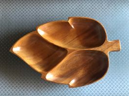 Schale Holz Vintage Holzschale Früchteschale Aperoschale