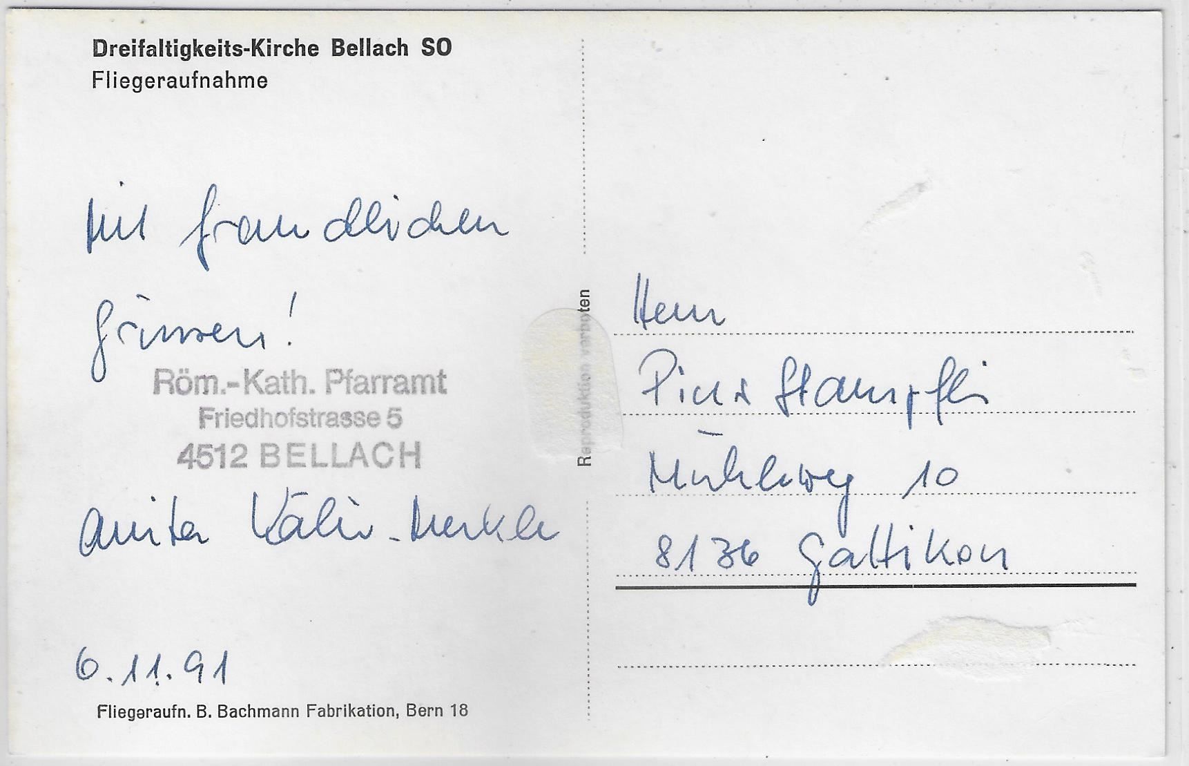 Cartoline postali: Flugaufnahme Bellach SO – Usato da Ettingen venduto da Kartenplanet 1
