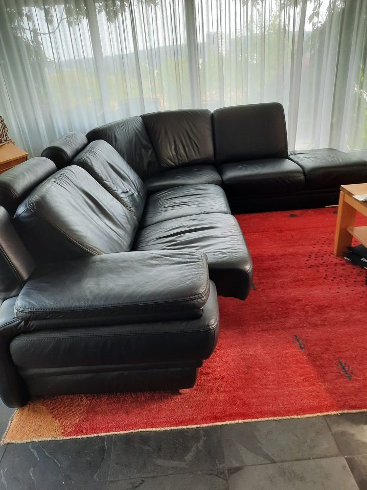 Divani: Echtleder Ecksofa schwarz – Usato da Watt venduto da Deschnaegg 7