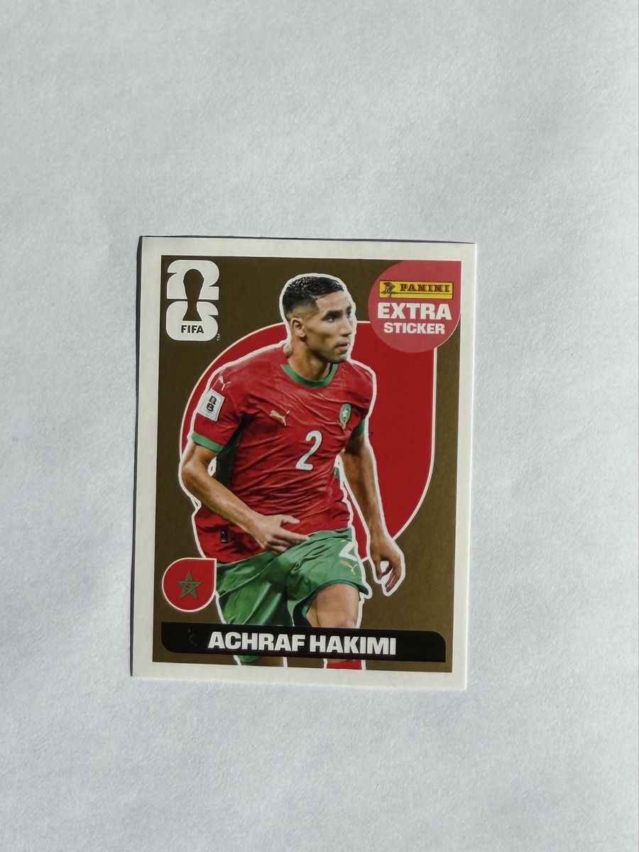 Panini Carte collezionabili: Extra Sticker Panini - ACHRAF HAKIMI (GOLD) – Nuovo e nell'imballaggio originale da Bassecourt venduto da Eagle1903