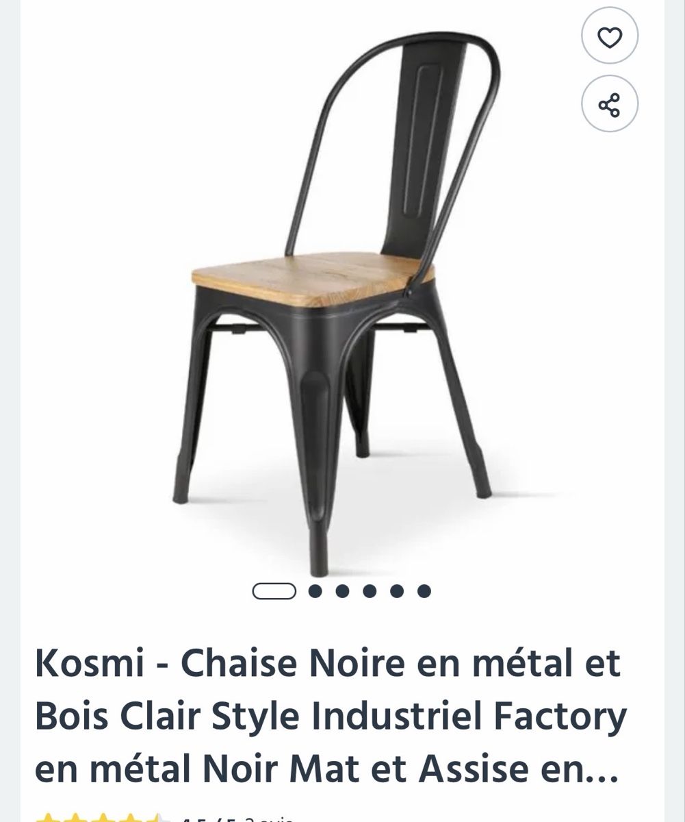 Stühle: Chaise style industriel neuve .  – Neu und originalverpackt aus Dombresson von feline_ne 4