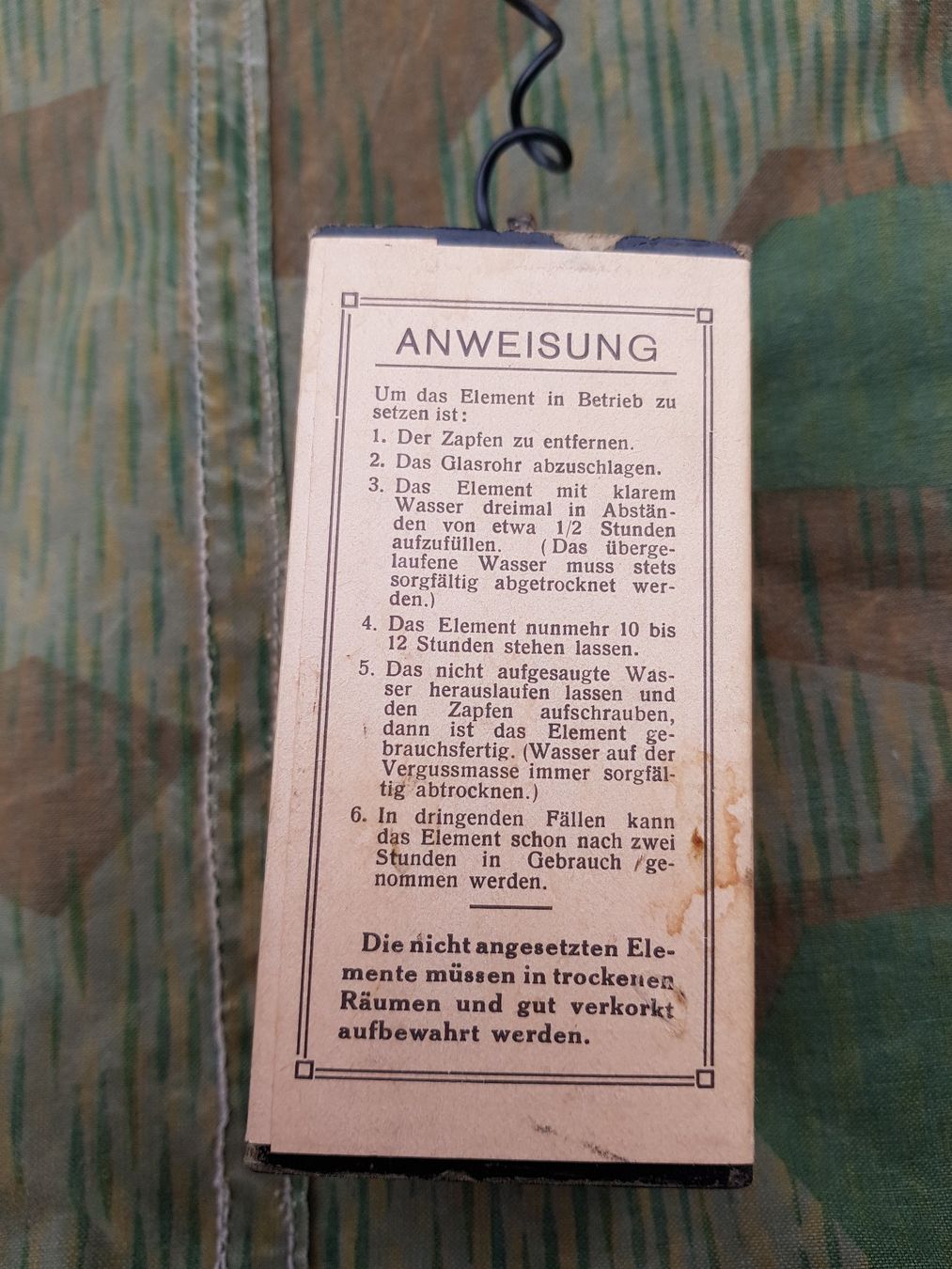 Schweizer Armee Armi bianche: Schweizer Armee Batterien I Batterie Lager Element, Variante – Nuovo (secondo la descrizione) da Gutenswil venduto da rolfsimmen31 1
