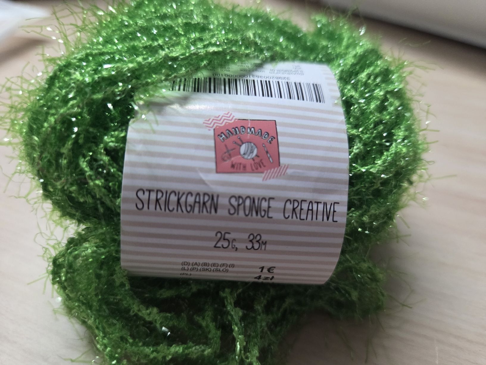 Lana: Strickgarn Sponge Creative grün neu 25gr 33m – Nuovo e nell'imballaggio originale da Subingen venduto da DENDLE20 1