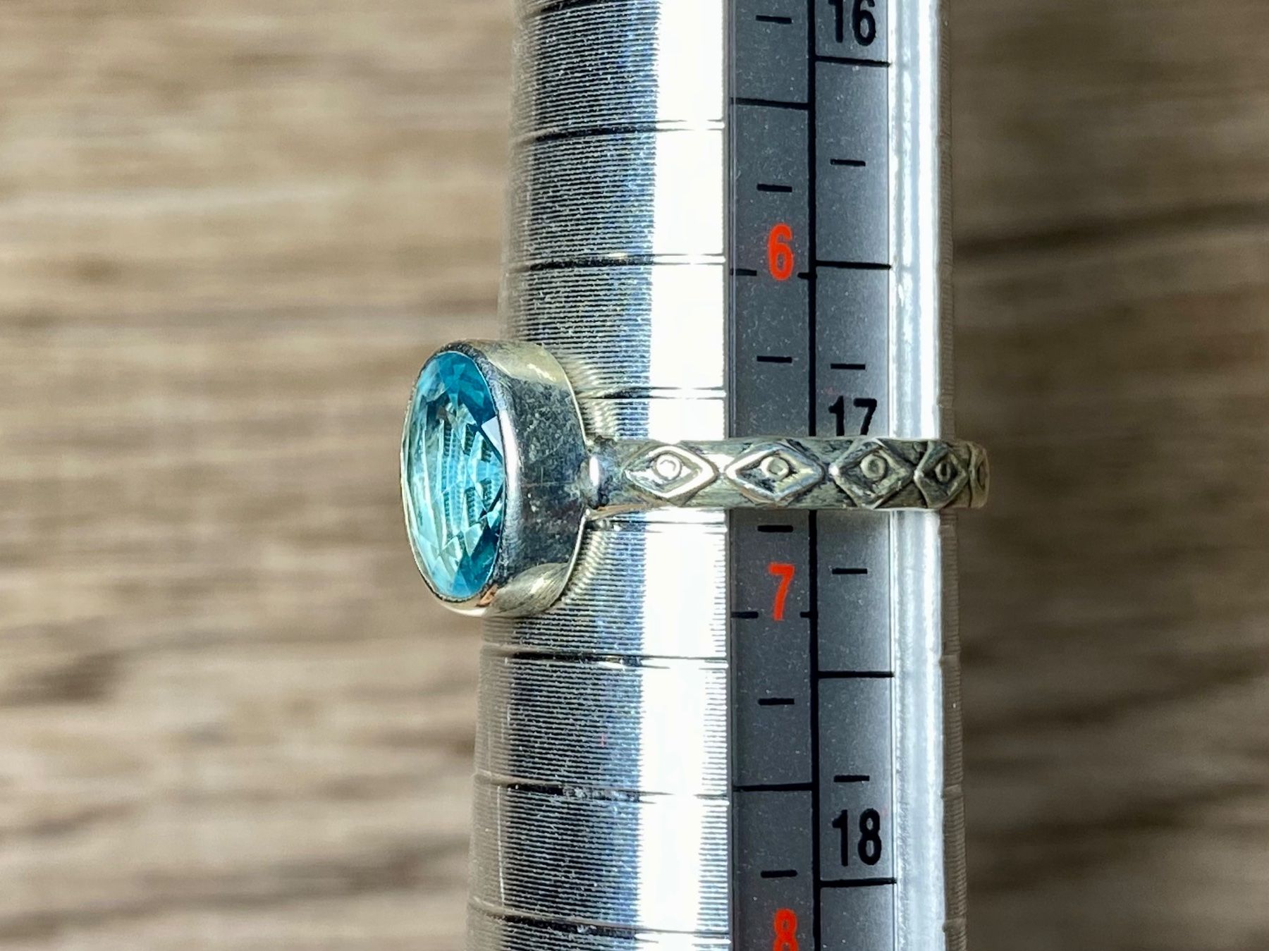 Anelli: 925 Silber Ring - natürlicher Blautopas – Nuovo e nell'imballaggio originale da Laax venduto da Kiki_Kingdom3 4