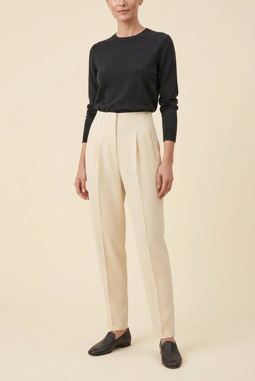Max Mara Hosen: Pantalon MaxMara Viscose Beige Clair Taille 38 – Gebraucht aus Fribourg von re-fine