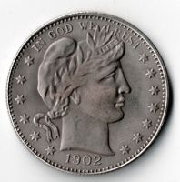 1902_Half Dollar_United States of America_Copy_Replicmünze