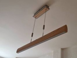 Barre lumineuse bois avec variateur intégré