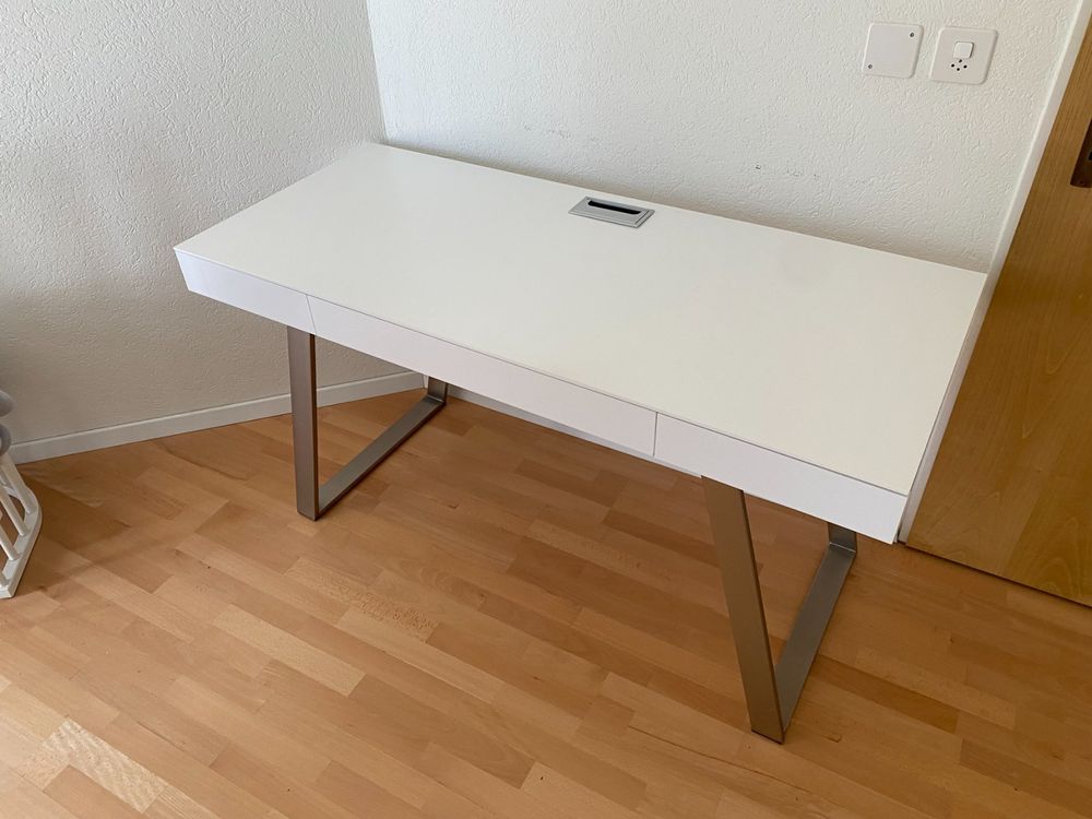 Schreibtisch in Weiß Matt -Perfekt für modernen Arbeitsplatz | Kaufen ...