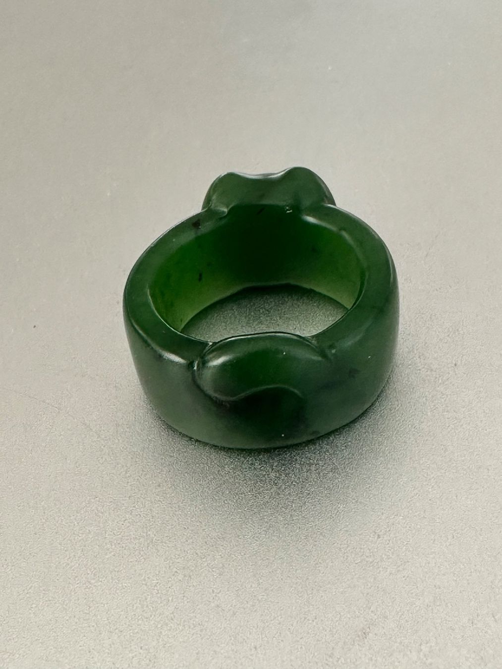 Anelli: Wunderschöner Katzenring aus grünem Jade – Usato da Onex venduto da Joliechose6 2