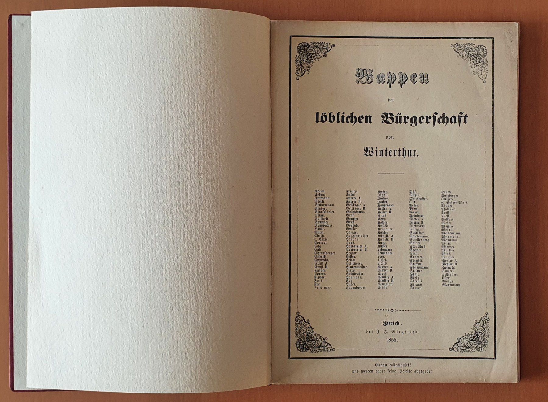 Grafica & Litografie: Wappen der löblichen Bürgerschaft von Winterthur. – Usato da Kreuzlingen venduto da Rschweiz1 1