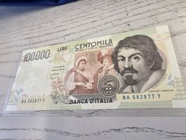 100000 Lire Banknote Italien 1994 