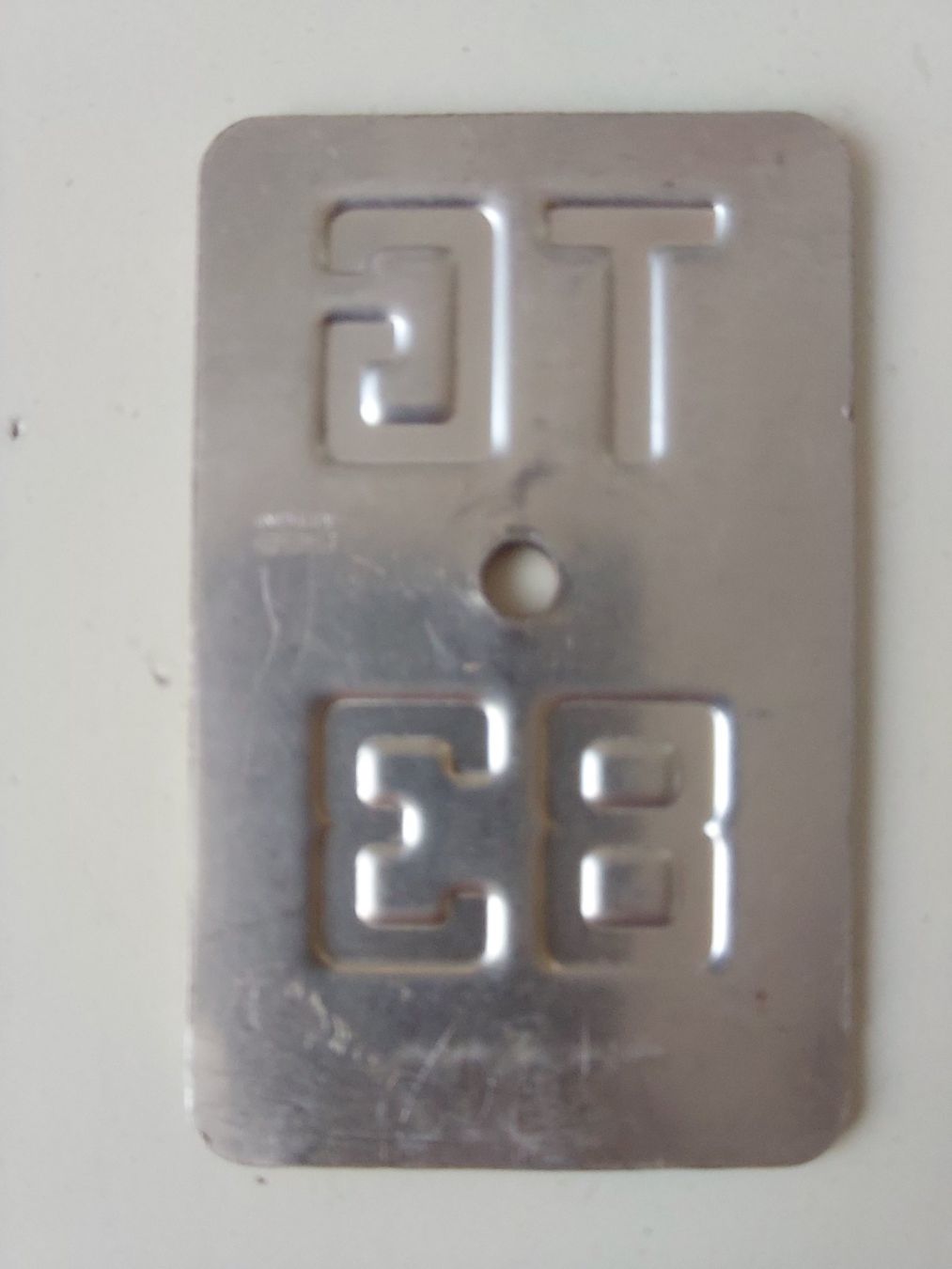 Sachs Insegne: Velonummer TG 83 plaque Velo – Usato da Schenkon venduto da Uhu007 1