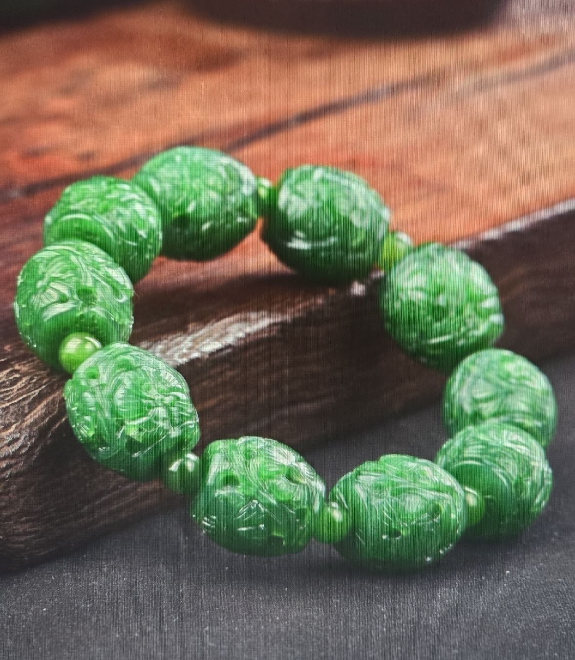 Bracelets: RARE - Bracelet en Jade Néphrite non traitée!!!! – Neuf avec emballage d'origine à Burtigny par Mirdael 2