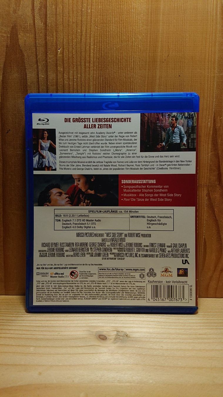 Tutti i DVDs: WEST SIDE STORY Blu-Ray – Usato da Wilderswil venduto da Exebub 1