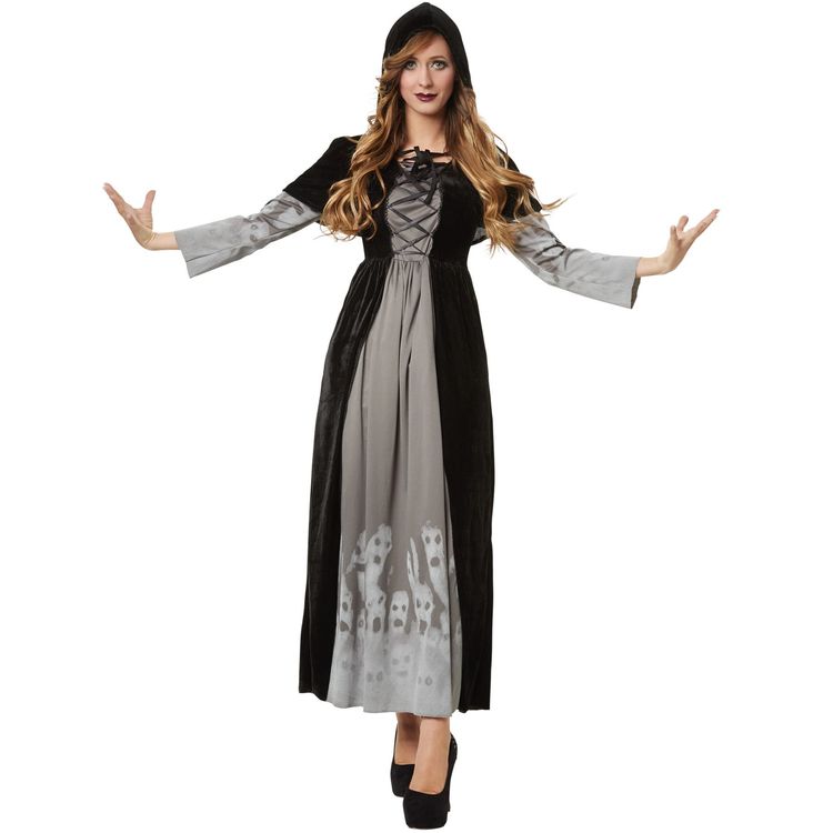 FASCHING Kinderkostüm Samantha Hexenkleid Größe 116 – Schwarz/rot Für Halloween