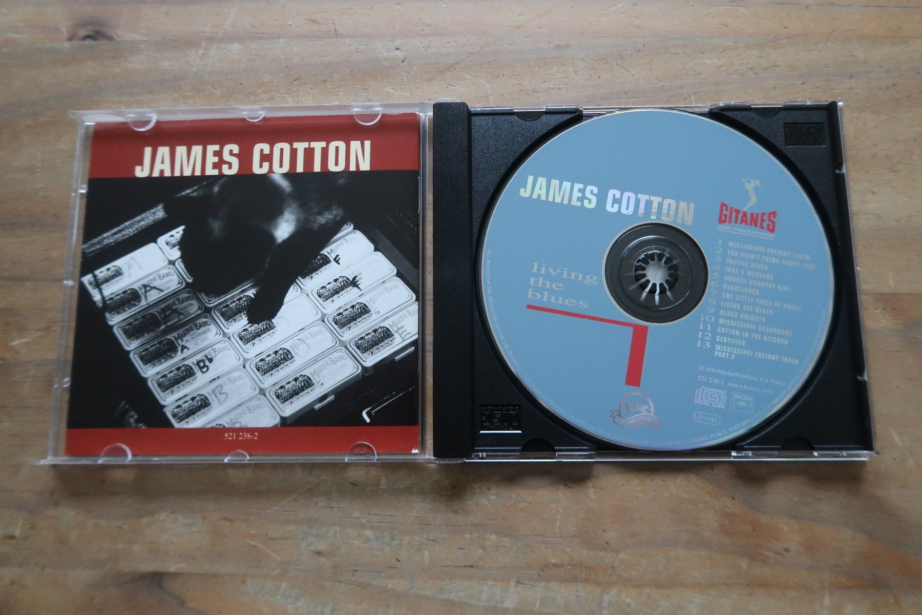 CDs: JAMES COTTON - LIVING THE BLUES - CD – Gebraucht aus Basel von Patiscat 4