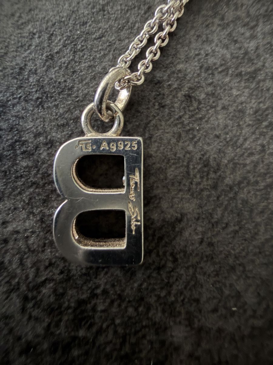 Thomas Sabo Catenine: Thomas Sabo Kette 925 Silber mit Buchstaben-Charm B – Usato da Therwil venduto da as_good_as_new 2